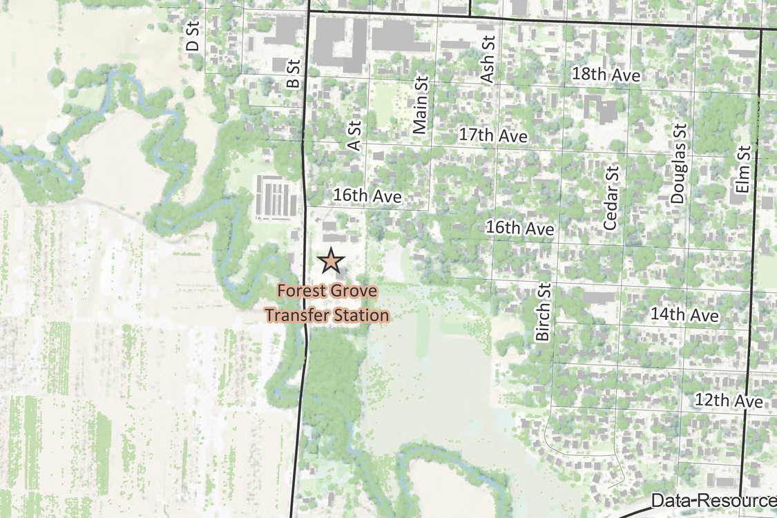 Forest Grove Transfer Station location map